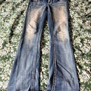 Miss Me Mid-Rise Bootcut Jeans Size 28 | Distressed Wash